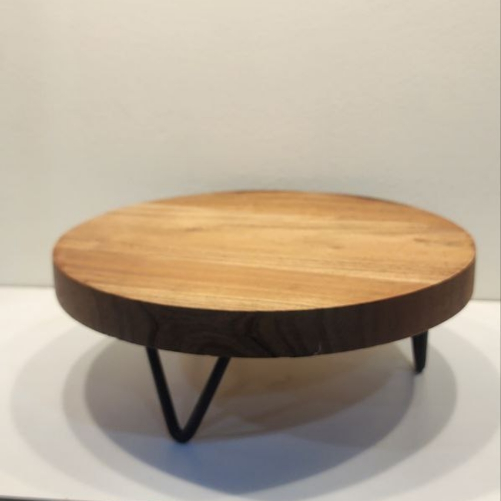 Rustic Natural Wood Riser Pedestal